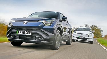 Suzuki e Vitara vs Ford Puma Gen-E - front tracking
